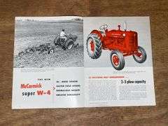 (2) McCormick Super W-4 + Super WD-9 Sales Literature