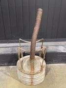 (2) Vintage Gas or Oil Cans and Large Funnel