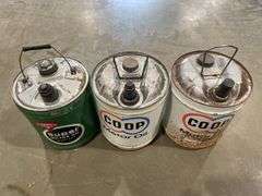 (3) CO-OP + Conoco Oil Cans
