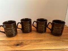 (4) 1990 John Deere Safety First Mugs
