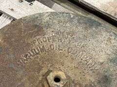 MobilOil Gargoyle Vacuum Oil Company Cast Iron Base for Procelain Lollipop Sign