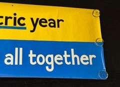 1972 General Electric Elec-Trak “The Electric Year” Banner