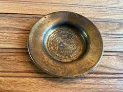 (2) Monarchs Ranges Brass Ashtrays