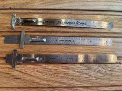 (3) John Deere Metal Rulers