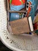Vintage Wicker Bassinet with Toys