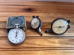 (3) John Deere Dial Gauges + Stop Watch