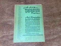 McCormick-Deering Tractor Power Sales Literature