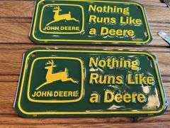 (5) John Deere License Plates + Tags