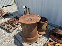 Pair of Visible Gas Pump Bases