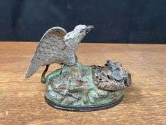 Feeding Time Bird Cast Iron Bank