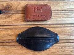 (2) John Deere Leather Coin Purse + Money Clip