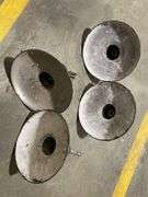 (4) Industrial green porcelain station lights