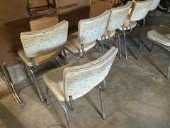 Vintage Table with Assorted Chairs