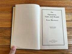 (3) John Deere Operation, Care, + Repair of Farm Machinery Books
