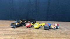 (5) Trucks + Tractor Tonka
