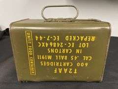 Unopened Spam Can 600 Cartridges US Cal .45 Ball Model 1911 in Cartons