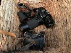 Minolta film Camera and Viewfinder