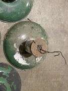 (4) Industrial green porcelain station lights