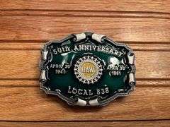 (3) John Deere UAW Belt Buckles