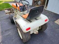 1969 John Deere 110 Patio Orange w/ Mower Deck & Front Blade