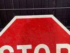 (2) Stop + 35 MPH Signs