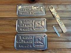 (5) John Deere License Plates + Tags