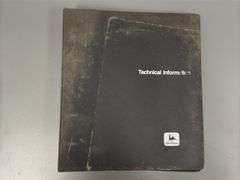 (2) John Deere Technical Information Binders