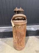 (2) Vintage Gas or Oil Cans and Large Funnel