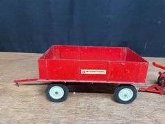 (3) 1/16 IH Wagon, Plow, Disk