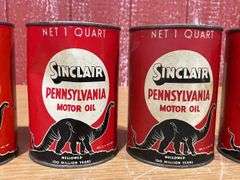 (5) 1 Quart Sinclair Pennsylvania Motor Oil Can