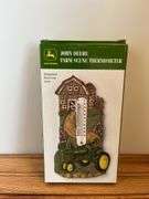 (5) John Deere Sign, Thermometer, License Plate, Mouse Pad