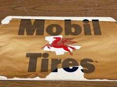 NOS -  Mobil Pegasus Gas Station Tire Display Rack