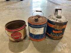 (3) Oil + Gease Cans
