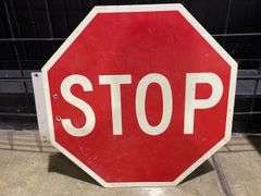 (2) Stop + 35 MPH Signs