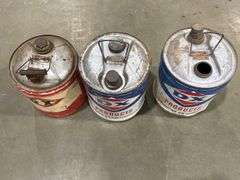 (3) DX Oil Cans