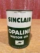 (2) NOS Sinclair Opaline Motor Oil Cans