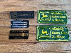 (5) John Deere Tags + License Plates