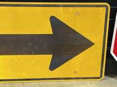 (2) Stop + Double Arrow Signs