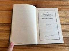 (3) John Deere Operation, Care, + Repair of Farm Machinery Books