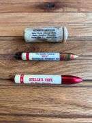 (3) Advertising Toothpick Holders + Sewing Kit
