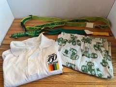(4) John Deere Shirt, Boxer Shorts, Suspenders, Belt