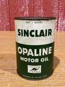 (3) NOS Sinclair Opaline Motor Oil Cans