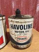 Texaco and Pure Oil Motor Oil Cans