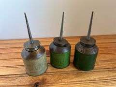 (3) John Deere Oil Cans