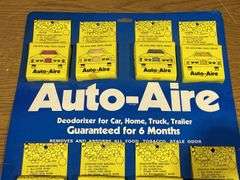 Display for packages of "Auto-Aire" deodorizers
