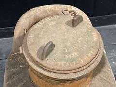 (2) Vintage Gas or Oil Cans and Large Funnel