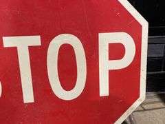 (2) Stop + 35 MPH Signs