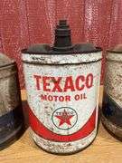 Texaco and Pure Oil Motor Oil Cans