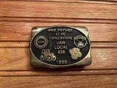 (3) John Deere UAW Belt Buckles