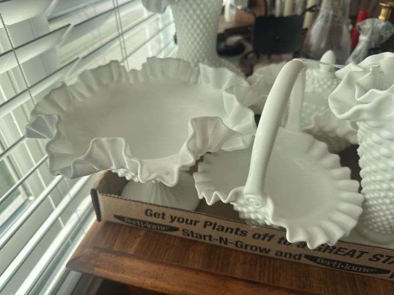 Assorted Milk Glass
